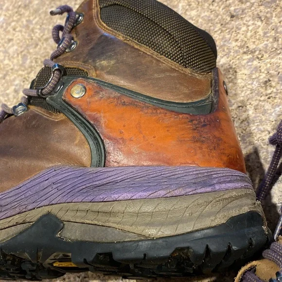 Merrell Gore Tex Crestbound Leather Hiking Boots 11 WITH FLAWS Very Used - Picture 10 of 17